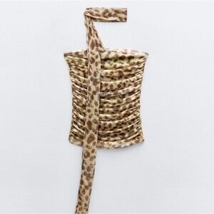 Zara Printed Tulie bandeau top